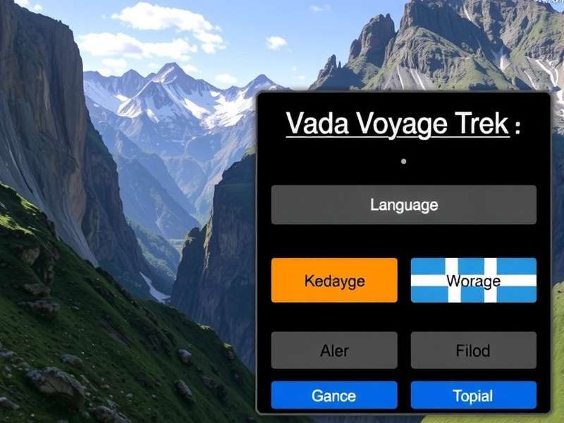 Choose from Multiple Indian Languages in Vada Voyage Trek Vada Voyage Trek Language Selection